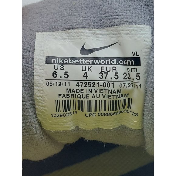 Nike Lunar fly H2O Repel Womens Size 6.5 Silver Yellow Athletic Running Shoe - Picture 9 of 11